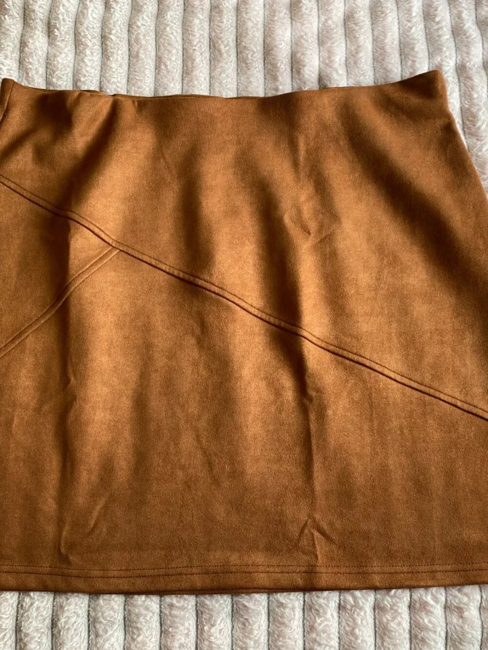 New Tan Suede Skirt